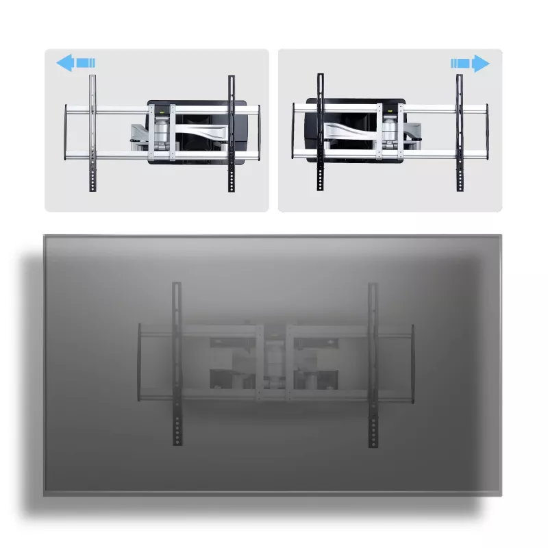 StarTech.com Heavy-Duty Articulating TV Wall Mount for up to 100-inch and 187.4lb/85kg lame Screens, VESA 800x500, Low-Profile Bracket, TAA-Compliant