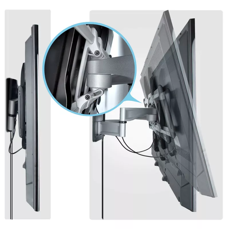 StarTech.com Heavy-Duty Articulating TV Wall Mount for up to 100-inch and 187.4lb/85kg lame Screens, VESA 800x500, Low-Profile Bracket, TAA-Compliant