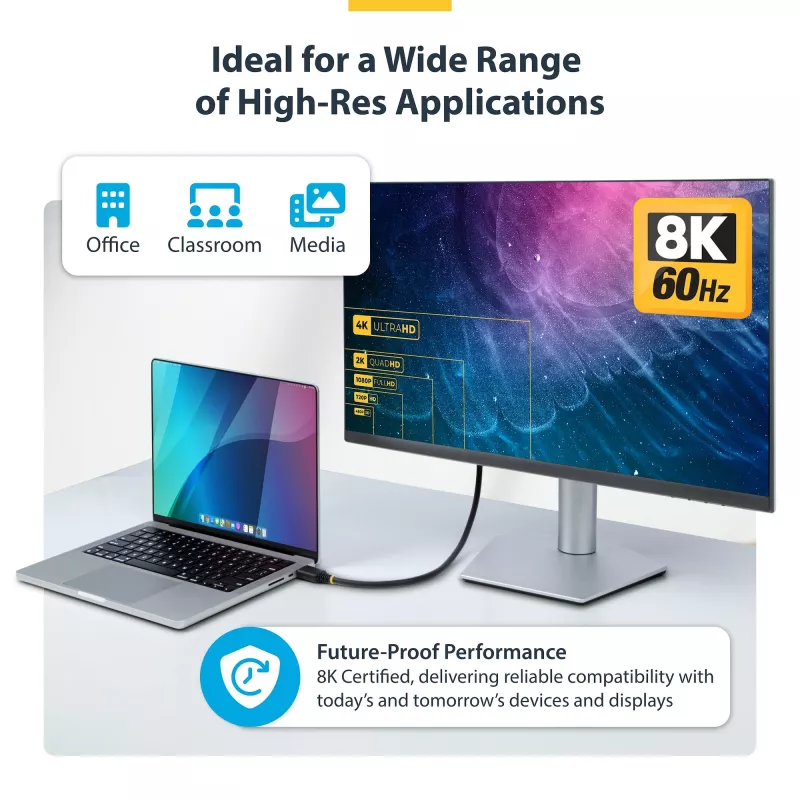 StarTech.com HDMI21-CBL-8K60-4M HDMI-kaabel HDMI tüüp A (standardne) Must