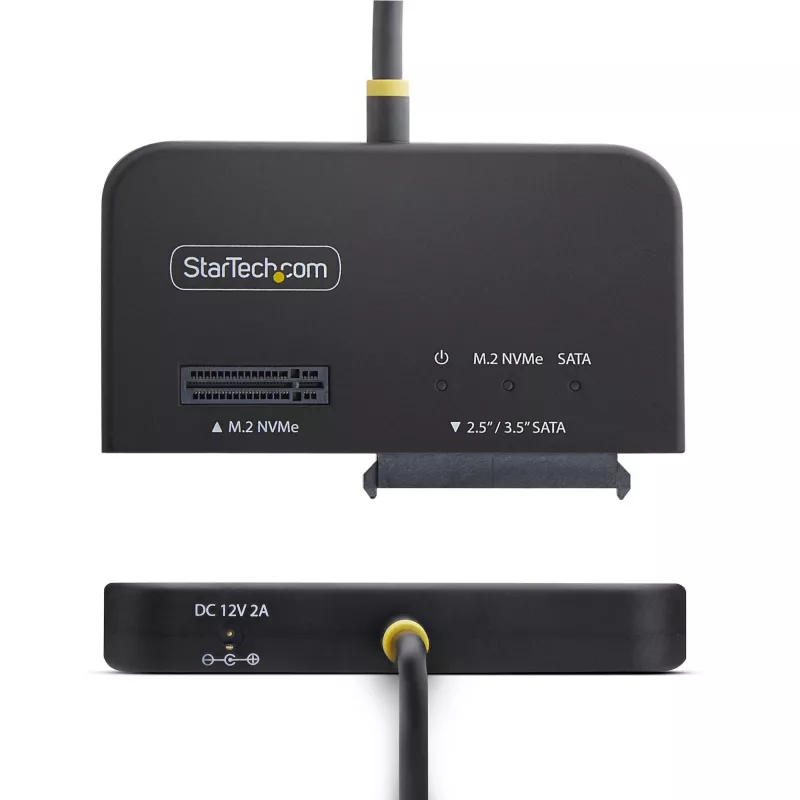 StarTech.com USB-C/USB-A - M.2 NVMe ja 2,5 inch/3,5 inch SATA adapter, 10 Gbit/s, tööriistavaba väline SSD-kõvakettaluger, B+M/M-Key