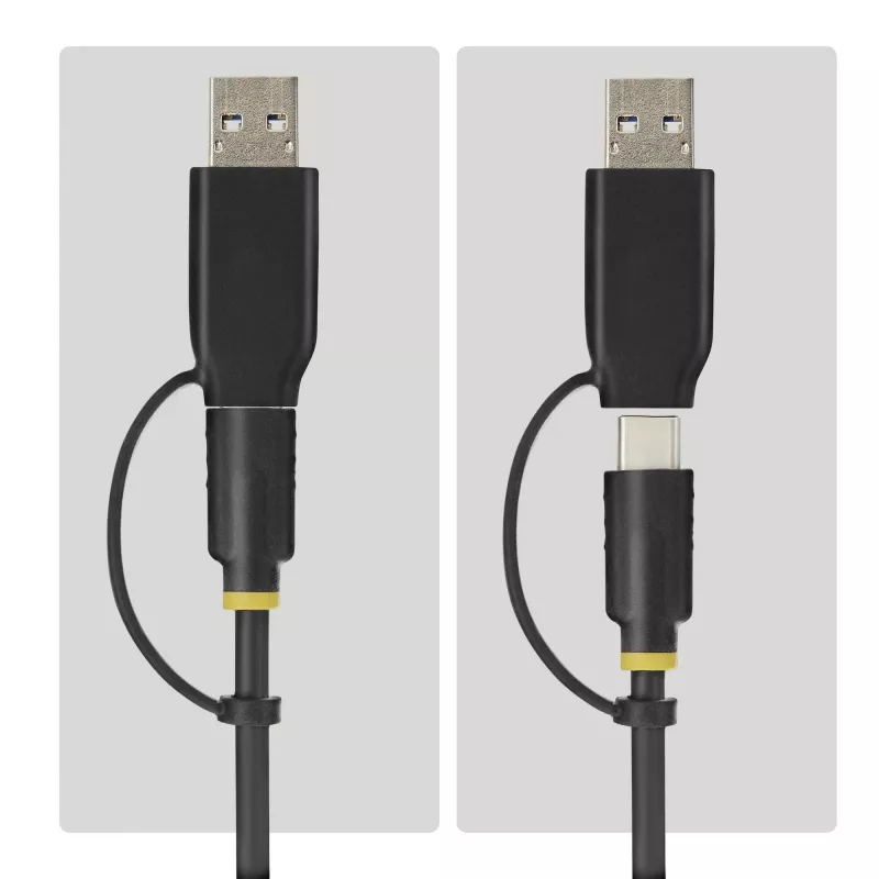 StarTech.com USB-C/USB-A - M.2 NVMe ja 2,5 inch/3,5 inch SATA adapter, 10 Gbit/s, tööriistavaba väline SSD-kõvakettaluger, B+M/M-Key