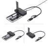 StarTech.com USB-C/USB-A - M.2 NVMe ja 2,5 inch/3,5 inch SATA adapter, 10 Gbit/s, tööriistavaba väline SSD-kõvakettaluger, B+M/M-Key
