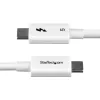 StarTech.com 1,5-jalane (50 cm) Thunderbolt 5 kaabel, 80 Gbps/kuni 120 Gbps, 240 W PD, 8K 60 Hz, sertifitseeritud Thunderbolti kaabel, ühildub Thunderbolt 4/USB4/USB-C-ga – valge