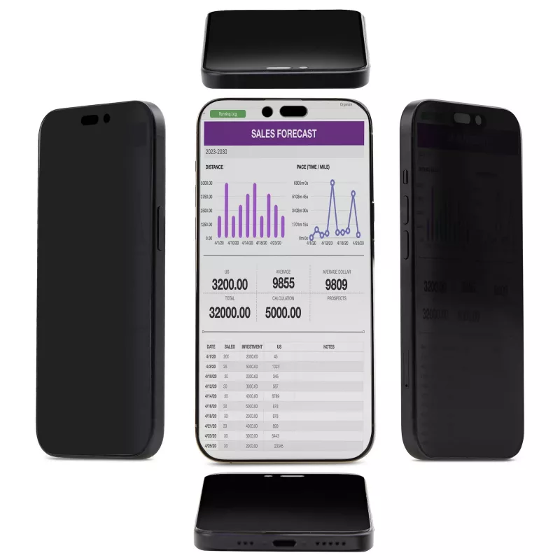 StarTech.com 4-suunaline 360-privaatsusekraan iPhone 16 Pro-le, toetab portree-/rõhtpaigutust, puutetundlik, karastatud klaasist kaitse, 4-suunaline filter, TAA
