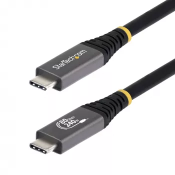 StarTech.com 1,5 m (5 jalga) USB4 kaabel, 80 Gbps, USB-IF sertifitseeritud USB-C kaabel, 240 W PD, 8K 120 Hz/4K 240 Hz DP2.1 DP80, TPE ümbris, Thunderbolt 4 ühilduv – must USB-C juhe