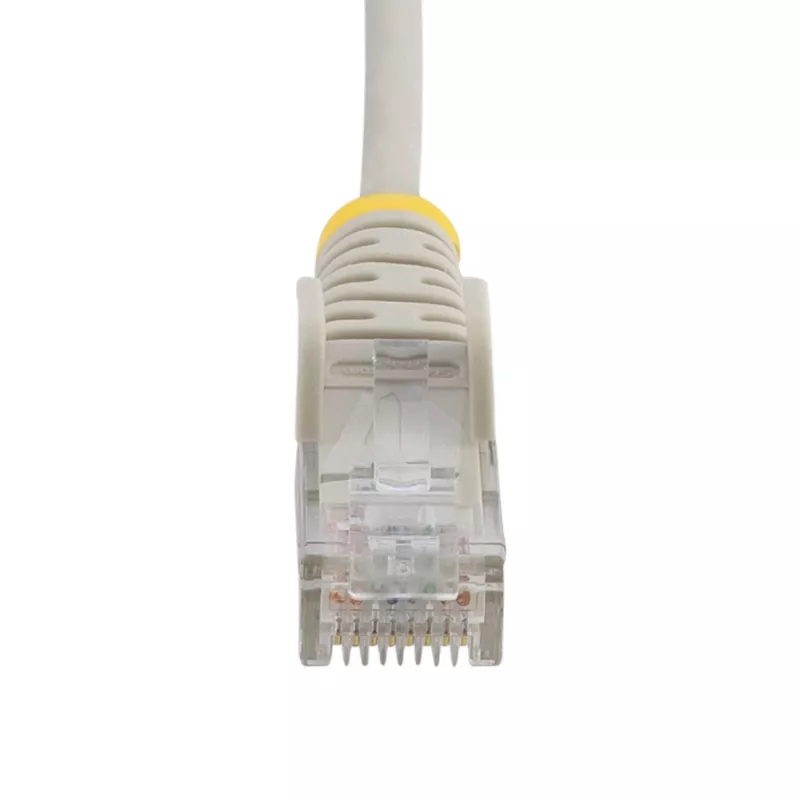 StarTech.com 25 cm hall õhuke CAT6 Etherneti kaabel, haakumisvastane, 100 W PoE, UTP, LSZH, 28 AWG puhtast vasest traat, õhuke RJ45 võrguparandusjuhe tõmbetõkestitega, individuaalselt testitud