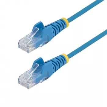 StarTech.com 25 cm sinine õhuke CAT6 Etherneti kaabel, haakumisvaba, 100 W PoE, UTP, LSZH, 28AWG puhtast vasest traat, õhuke RJ45 võrgupaigakaabel tõmbetugevdustega, individuaalselt testitud