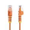 StarTech.com 25 cm oranž õhuke CAT6 Etherneti kaabel, tõmbekindel, 100W PoE, UTP, LSZH, 28AWG puhtast vasest juhe, õhuke RJ45 võrgukaabel tõmbetugevdustega, individuaalselt testitud