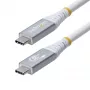 StarTech.com 3 m (10 jalga) USB4 kaabel, 20 Gbit/s, USB-IF sertifitseeritud USB-C kaabel, 60 W PD, 4K 120 Hz DP 1.4, TPE kate, valge USB-C juhe