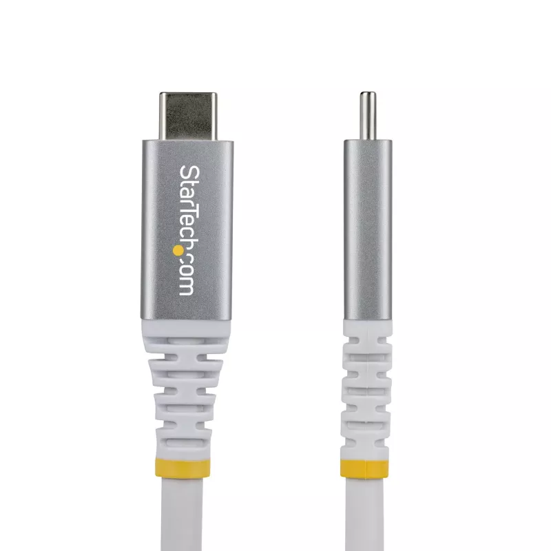 StarTech.com 3 m (10 jalga) USB4 kaabel, 20 Gbit/s, USB-IF sertifitseeritud USB-C kaabel, 60 W PD, 4K 120 Hz DP 1.4, TPE kate, valge USB-C juhe