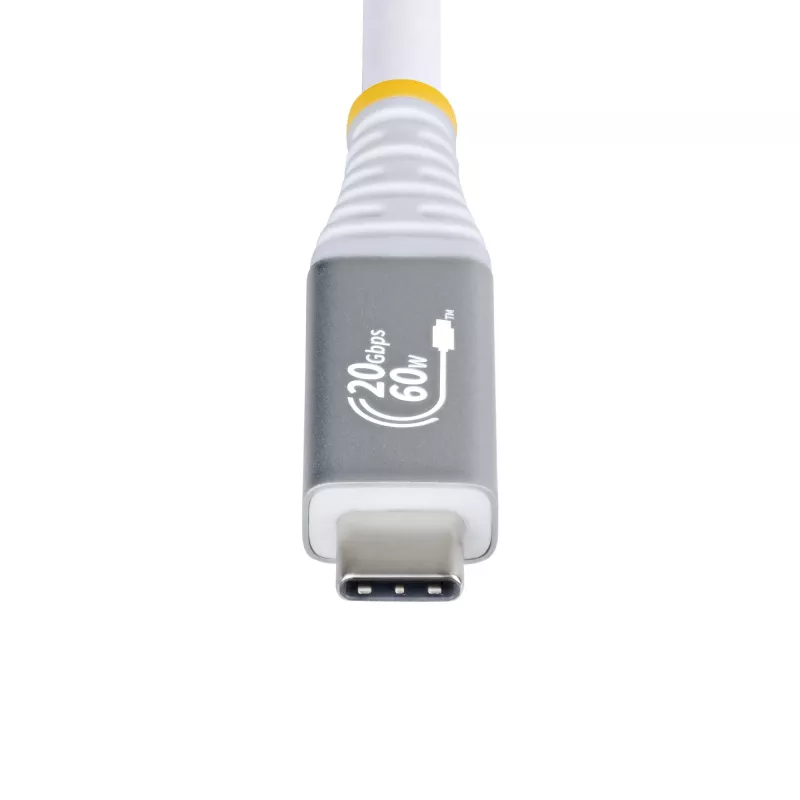 StarTech.com 3 m (10 jalga) USB4 kaabel, 20 Gbit/s, USB-IF sertifitseeritud USB-C kaabel, 60 W PD, 4K 120 Hz DP 1.4, TPE kate, valge USB-C juhe