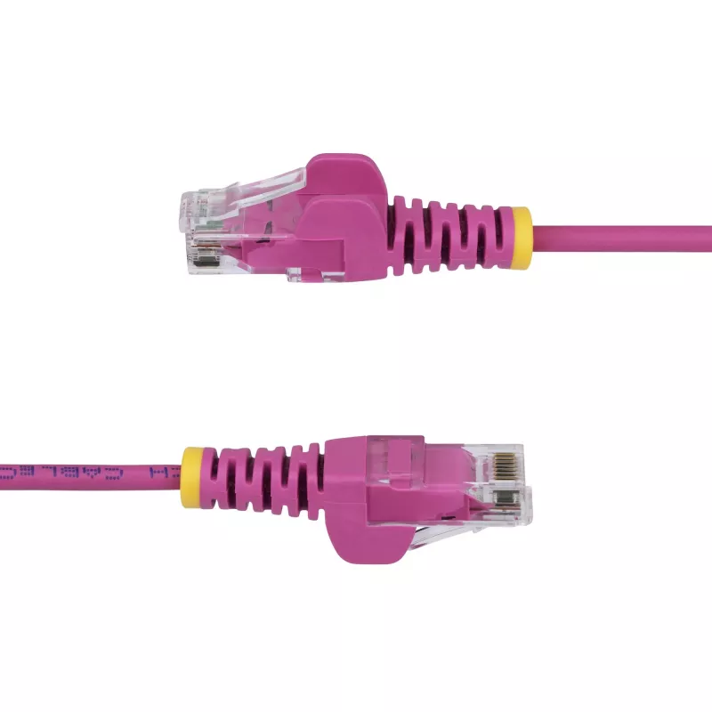 StarTech.com 25cm roosa õhuke CAT6 Etherneti kaabel, takerdumisvastane, 100W PoE, UTP, LSZH, 28AWG puhtast vasktraat, õhuke RJ45 võrgukaabel tõmbetõketega, individuaalselt testitud