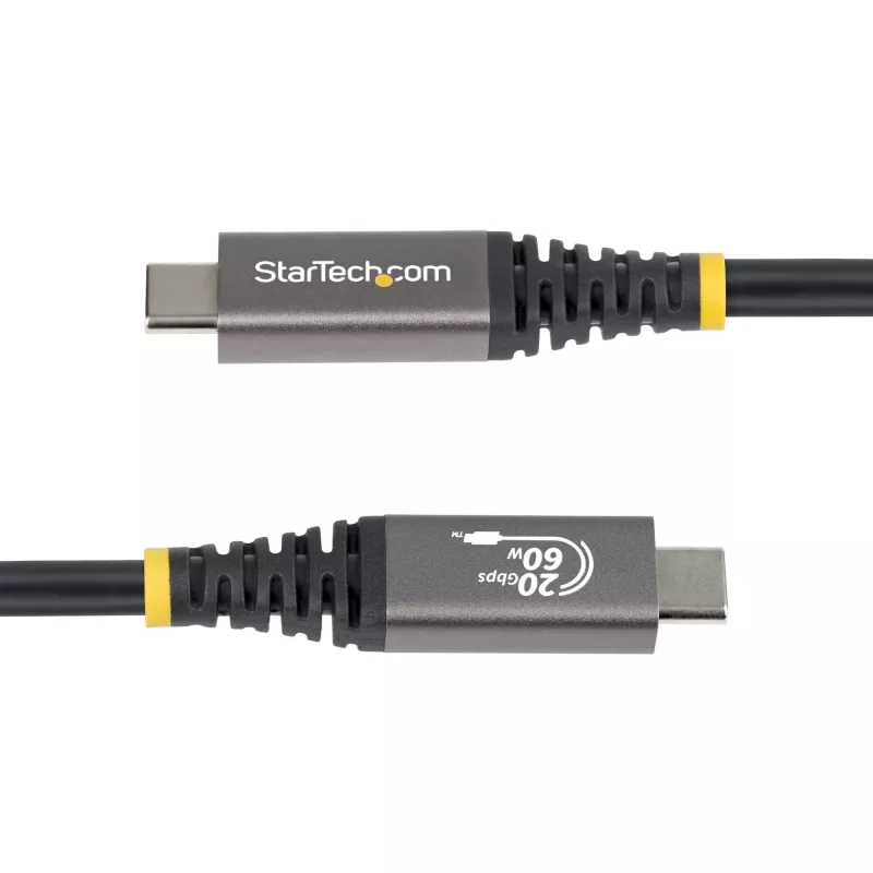 StarTech.com 3m (10ft) USB4 kaabel, 20Gbps, USB-IF sertifitseeritud USB-C kaabel, 60W PD, 4K 120Hz DP 2.1, TPE mantel, must USB-C juhe