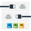 StarTech.com 3m (10ft) USB4 kaabel, 20Gbps, USB-IF sertifitseeritud USB-C kaabel, 60W PD, 4K 120Hz DP 2.1, TPE mantel, must USB-C juhe