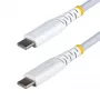 StarTech.com 1m (3ft) valge USB-C laadimiskaabel, 60W (3A) PD, kahekihilise punutud nailon/TPE mantliga, vastupidav USB-C laadimisjuhe, USB 2.0 sülearvuti laadimiskaabel