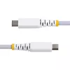 StarTech.com 1m (3ft) valge USB-C laadimiskaabel, 60W (3A) PD, kahekihilise punutud nailon/TPE mantliga, vastupidav USB-C laadimisjuhe, USB 2.0 sülearvuti laadimiskaabel