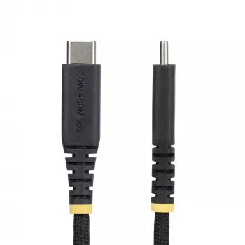 StarTech.com 3m (10ft) USB-C laadimiskaabel, 60W (3A) PD, kahekihiline punutud nailon/TPE ümbris, vastupidav USB C laadimisjuhe, USB 2.0 sülearvuti laadimiskaabel