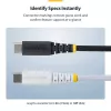 StarTech.com 30 cm (1 jalg) USB-C laadimiskaabel, 60 W (3 A) PD, kahekihiline põimitud nailon/TPE ümbris, töökindel USB C laadimisjuhe, USB 2.0 sülearvuti laadijakaabel