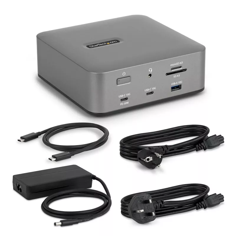 StarTech.com Thunderbolt 5 dokkimisjaam, DP / HDMI, kolm monitori, kuni 4K 144 Hz või kaks 8K 60 Hz, 5x USB porti, 140 W sülearvuti laadimine