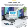 StarTech.com Thunderbolt 5 dokkimisjaam, DP / HDMI, kolm monitori, kuni 4K 144 Hz või kaks 8K 60 Hz, 5x USB porti, 140 W sülearvuti laadimine