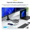 StarTech.com Thunderbolt 5 dokkimisjaam, DP / HDMI, kolm monitori, kuni 4K 144 Hz või kaks 8K 60 Hz, 5x USB porti, 140 W sülearvuti laadimine