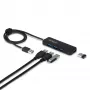 StarTech.com 4-pordiline USB-A jaotur, 5 Gbit/s, siiniga toitega, USB-A kuni 4x USB-A minijaotur, eriti pikk 2 jala/61 cm hostkaabel, PCR-plastik, kaasaskantav töölaua-/sülearvuti USB-jaotur