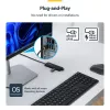 StarTech.com 4-pordiline USB-A jaotur, 5 Gbit/s, siiniga toitega, USB-A kuni 4x USB-A minijaotur, eriti pikk 2 jala/61 cm hostkaabel, PCR-plastik, kaasaskantav töölaua-/sülearvuti USB-jaotur