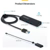 StarTech.com 4-pordiline USB-A jaotur, 5 Gbit/s, siiniga toitega, USB-A kuni 4x USB-A minijaotur, eriti pikk 2 jala/61 cm hostkaabel, PCR-plastik, kaasaskantav töölaua-/sülearvuti USB-jaotur