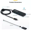 StarTech.com 4-pordiline USB-C jaotur, 5 Gbit/s, siinivõimsusel, USB-C kuni 4x USB-A minijaotur, eriti pikk 2 jalga/61 cm hostikaabel, PCR-plast, kaasaskantav laua-/sülearvuti USB-jaotur