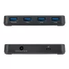 StarTech.com 4-pordiline USB-A jaotur, 5 Gbps, isetoitega, 2-ühes USB-C ja USB-A hostikaabel, 1 BC 1.2 laadimisport, 24 W toiteadapter kaasas, MacBook ja Windows