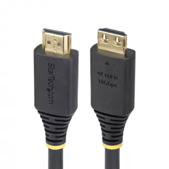 StarTech.com 30cm (1ft) kiire HDMI-kaabel haarduvate pistikutega, 4K 60Hz/1440p 144Hz, HDR10/HDCP 2.2/ARC, 18Gbps, UHD HDMI-kaabel telerile/kuvarile/ekraanile, TPE-kest