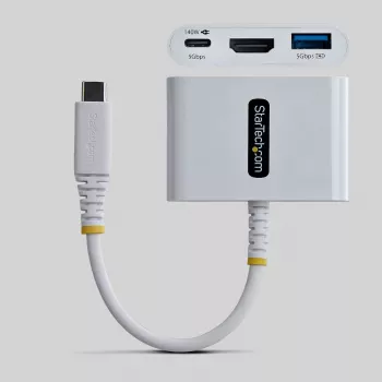 StarTech.com USB-C HDMI-le mitme pordiga adapter 140W PD laadimisega, 4K 60Hz HDMI, USB 5Gbps jaotur, minidokk MacBook / Dell / Thinkpad / HP / iPad / tahvelarvutitele