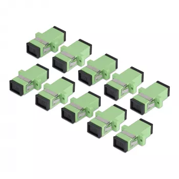 StarTech.com SC-SC-sidur 10 tk komplekt, OS2 ühemoodiline SC fiiberoptiline sidur äärikuga, SC/APC simpleksadapter
