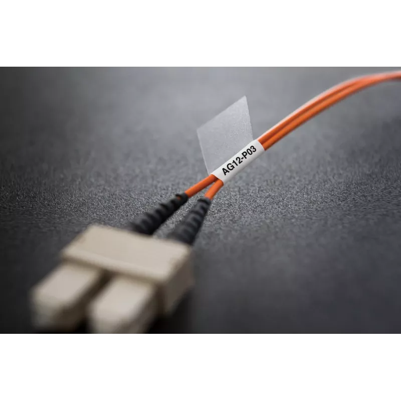 DYMO XTL lamineeritud kaablikleebis | 21 mm x 39 mm | Must valgel
