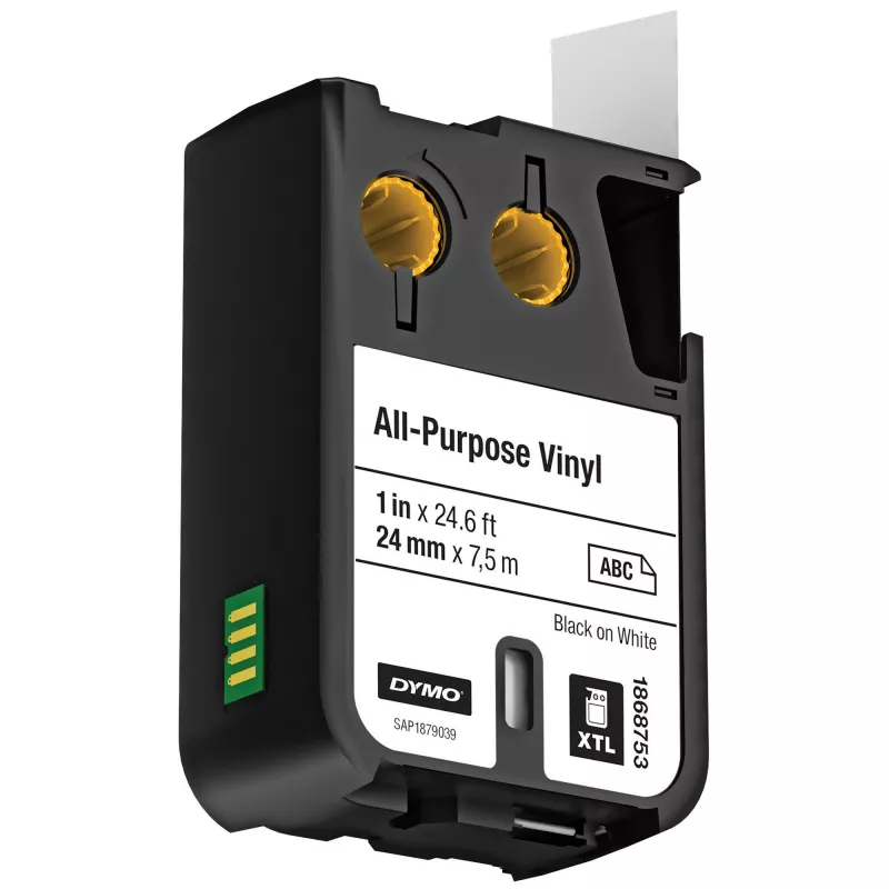 DYMO XTL mitmeotstarbelised vinüülsildid | 24 mm x 7 m | must valgel