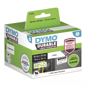 DYMO Originaal LabelWriter vastupidavad sildid | 57 mm x 32 mm | Valge polüpropüleen | 800 isekleepuvat silti | Suure jõudlusega | LabelWriter sildiprinteritele