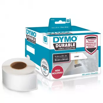 DYMO LW Durable Labels - 19 x 64 mm - 1933085, valge, isekleepuv printerisilt, polüpropüleen (PP), püsiv, ristkülik, -18 - 50 °C