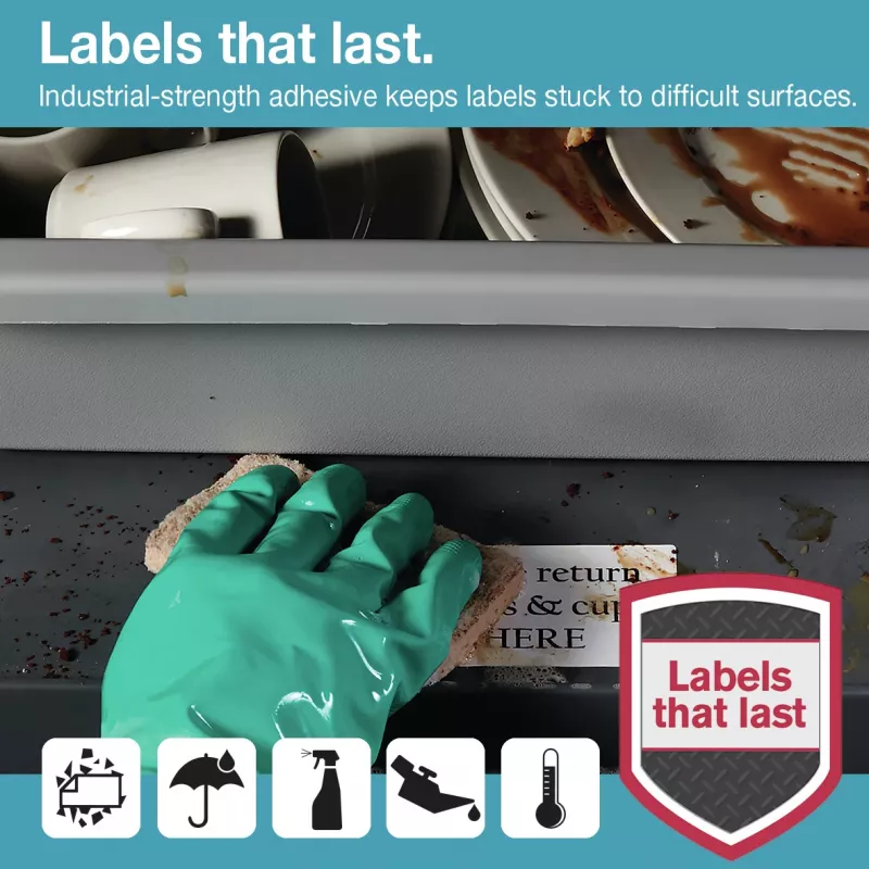 DYMO LW Durable Labels - 104 x 159 mm - 1933086, valge, Self-adhesive printer label, Polypropylene (PP), Permanent, Rectangle, -18 - 50 °C