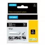 DYMO Rhino Industrial Vinyl Labels | 9 mm x 5.5 m | valge trükk mustal | isekleepuv | LabelManager ja Rhino sildivalmistajatele