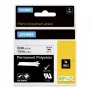DYMO Rhino Industrial püsivad polüester-sildid | 6 mm x 5,5 m | must trükis valgel | isekleepuv | Rhino ja LabelManager sildimasinatele