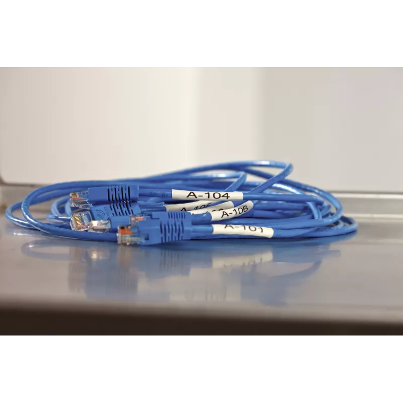 DYMO Rhino tööstuslikud termokahanevad kaablisildi torud | 24 mm x 1,5 m | Must trükk kollasel | Rhino sildivalmistajatele