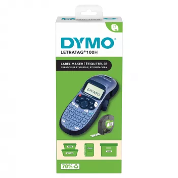 DYMO LetraTag LT-100H pihu siltmaker | ABC-klaviatuuriga sildiprinter koos hõlpsasti kasutatava 13-märgilise LCD-ekraaniga | koju või kontorisse | sinine