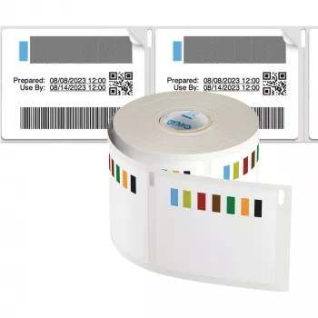 DYMO Authentic LabelWriter varude rotatsiooni sildid toiduainetööstusele | 54 mm x 70 mm | 400 värvikoodiga isekleepuvat silti | LabelWriter sildimasinatele
