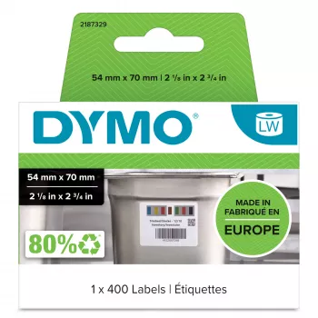 DYMO Authentic LabelWriter varude rotatsiooni sildid toiduainetööstusele | 54 mm x 70 mm | 400 värvikoodiga isekleepuvat silti | LabelWriter sildimasinatele
