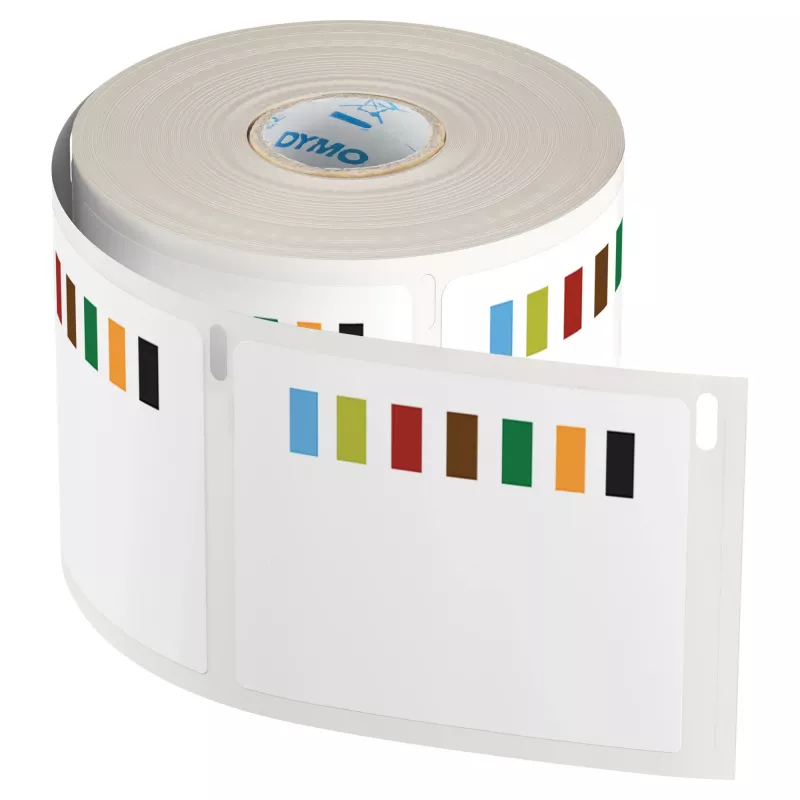 DYMO Authentic LabelWriter varude rotatsiooni sildid toiduainetööstusele | 54 mm x 70 mm | 400 värvikoodiga isekleepuvat silti | LabelWriter sildimasinatele