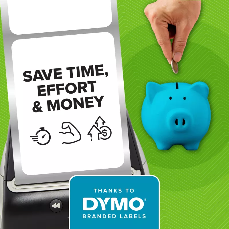 DYMO originaal LW 2-Up hinnasildi sildid | 10 mm x 19 mm | LabelWriter siltprinterite sildid | 1 rull 1500 hinnasildi kleebisega