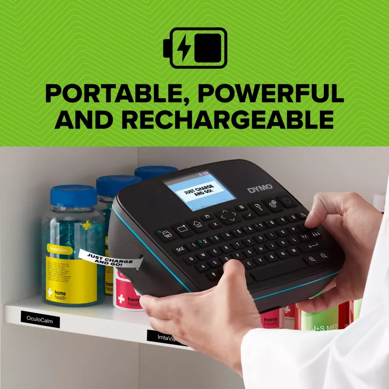 DYMO LabelManager Executive 640 CB kaasaskantav sildiprinteri komplekt kandekoti ja 3 sildikassetiga | Kompaktne QWERTY sildivalmistaja | Bluetooth- ja USB-ühenduvus | Ühildub D1-siltidega
