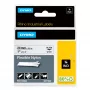 DYMO Rhino Industrial Flexible Nylon Labels | 24 mm x 3,5 m | Musta trükiga valgel | Isekleepuv | LabelManageri ja Rhino märgistusseadmetele