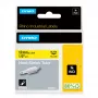 DYMO Rhino Industrial Heat-Shrink kaabel Label Tubes | 12 mm x 1,5 m | Must trükis kollasel | Rhino sildivalmistajatele
