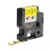 DYMO Rhino Industrial Heat-Shrink kaabel Label Tubes | 12 mm x 1,5 m | Must trükis kollasel | Rhino sildivalmistajatele